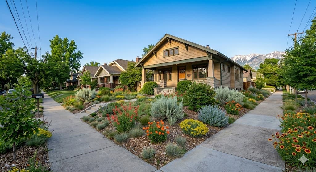 Front yard after — native habitat install